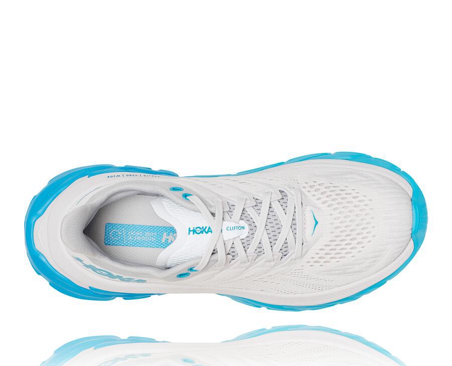 Hoka One One Koşu Ayakkabısı Kadın Beyaz/Mavi - Clifton Edge - OV7241386